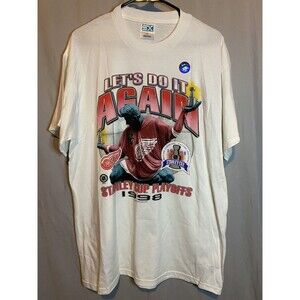 Vintage 90s Detroit Red Wings 1998 NHL Stanley Cup Champions Adult Large